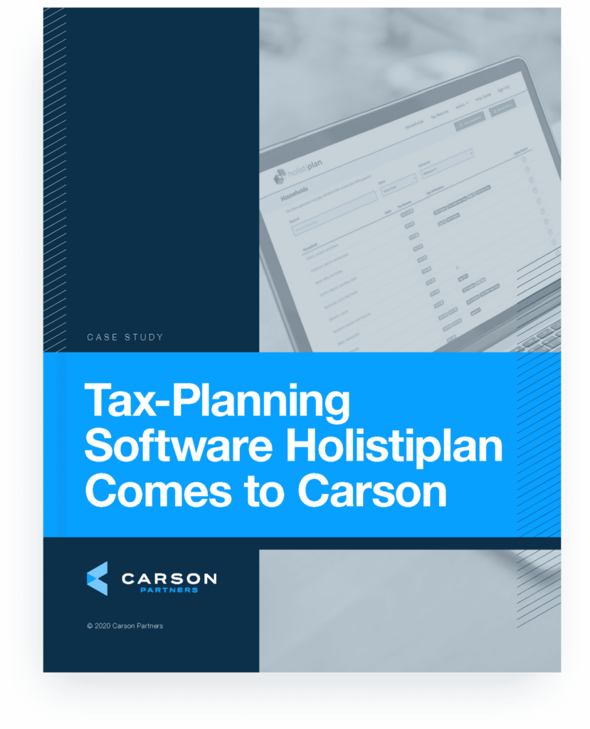 Tax planning software holistiplan comes to carson carson group