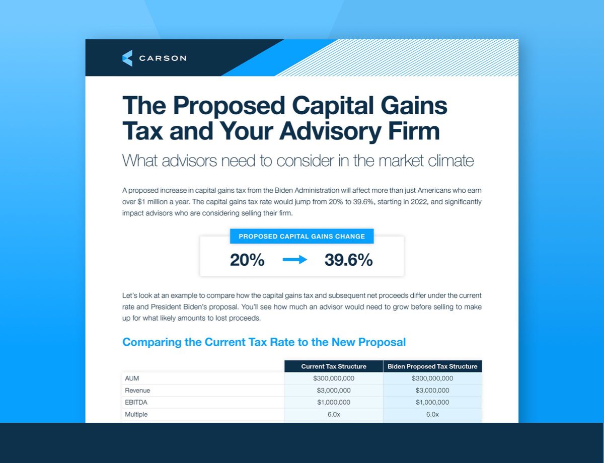 How the Proposed Capital Gains Tax Could Affect Your Advisory Firm