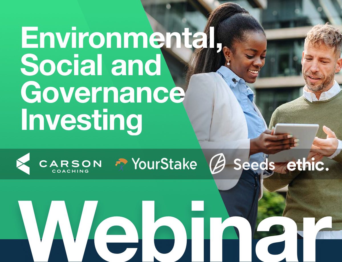 Environmental, Social and Governance Investing