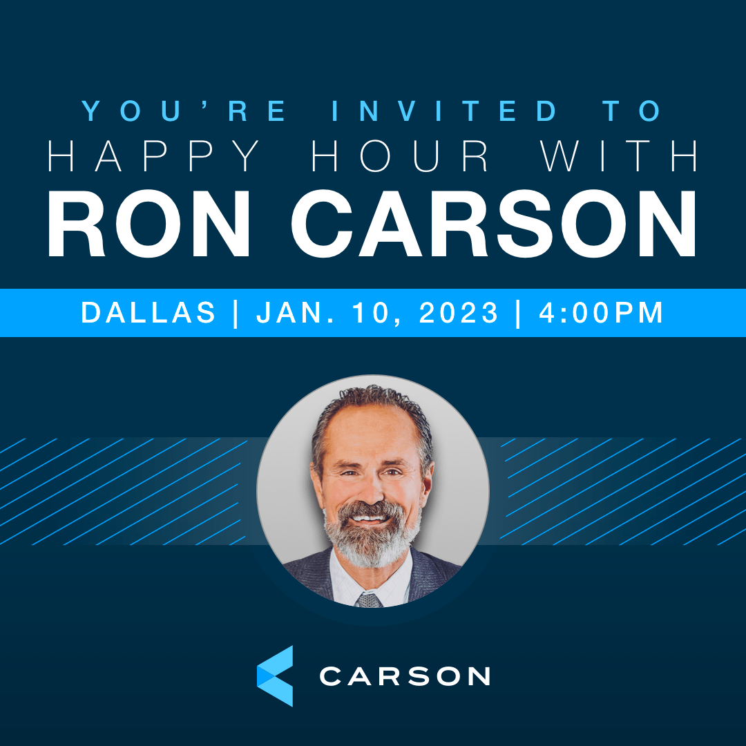 Join Us for Happy Hour with Ron Carson in Dallas