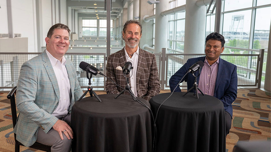 Investments-Podcast Ryan, Ron, and Sonu recording podcast