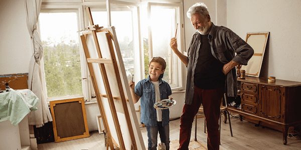 CarsonMX_Painting-with-Grandson